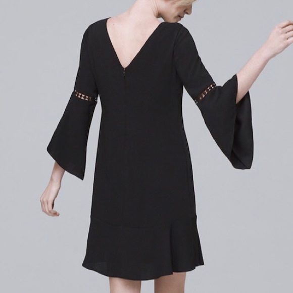 ❣️BELL-SLEEVE BLACK SHIFT DRESS❣️ - Picture 2 of 4